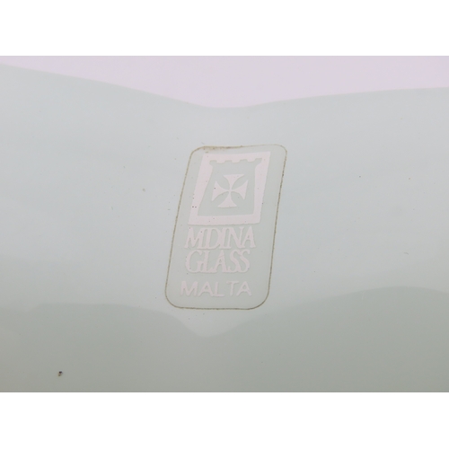 39 - Abstract Mdina art glass tray,  6.5