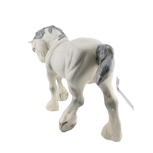 48 - Grey Gloss Beswick Action Shire, model no 2578.