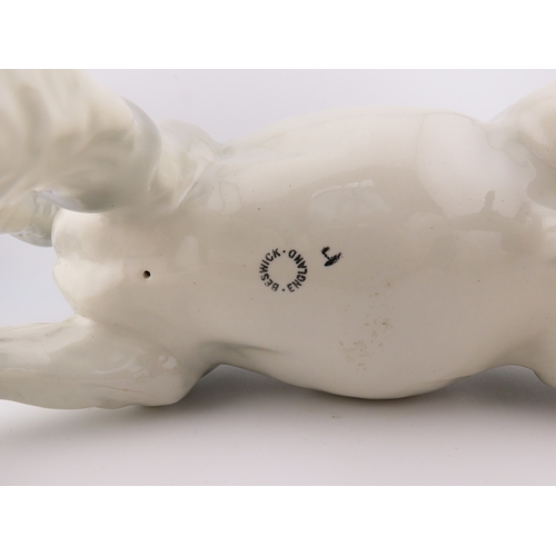 48 - Grey Gloss Beswick Action Shire, model no 2578.