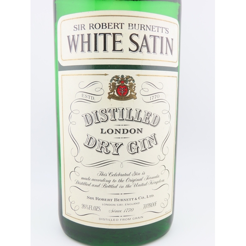 49 - 1970s full sealed bottle of Burnetts White Satin London dry Gin.