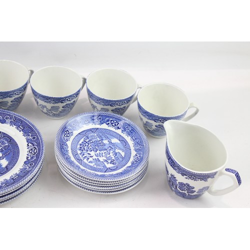 300 - Myott Old Willow Blue and White Ceramic Tea Set Cups Saucers Tea Cups Tea Pot 2306744