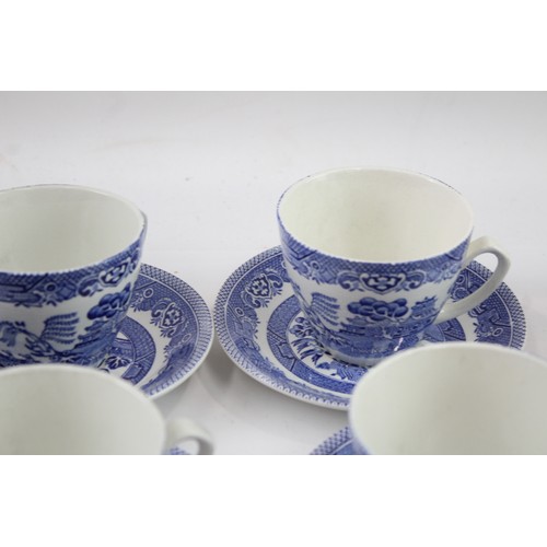 300 - Myott Old Willow Blue and White Ceramic Tea Set Cups Saucers Tea Cups Tea Pot 2306744