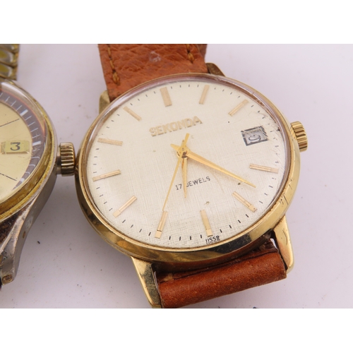 514 - Four vintage wristwatches including Montine, Lucerne and Sekonda, two working, two for spares or rep... 