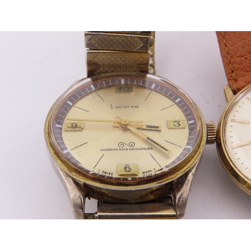 514 - Four vintage wristwatches including Montine, Lucerne and Sekonda, two working, two for spares or rep... 
