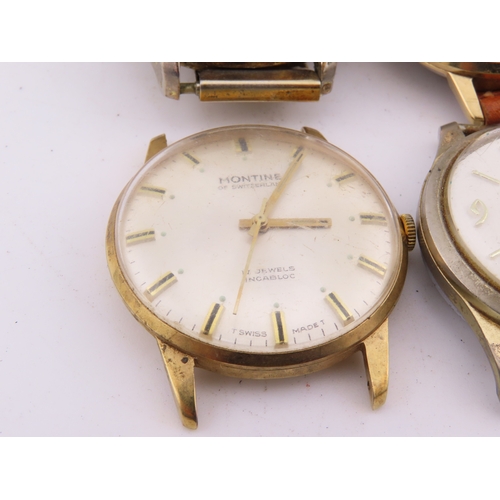 514 - Four vintage wristwatches including Montine, Lucerne and Sekonda, two working, two for spares or rep... 