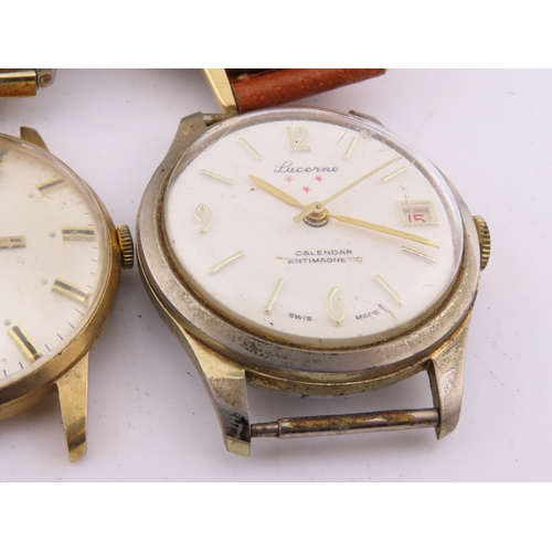 514 - Four vintage wristwatches including Montine, Lucerne and Sekonda, two working, two for spares or rep... 