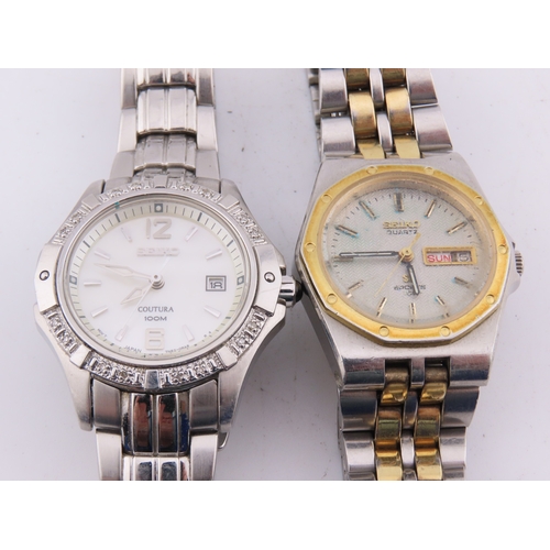 515 - Two Seiko wristwatches, both require batteries