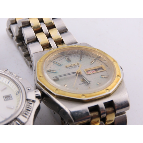 515 - Two Seiko wristwatches, both require batteries