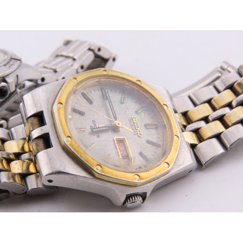 515 - Two Seiko wristwatches, both require batteries