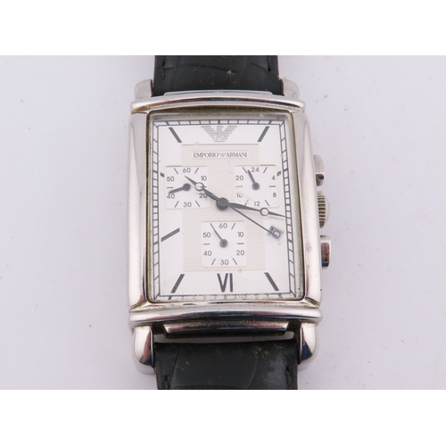 517 - Emporio Armani wristwatch, working