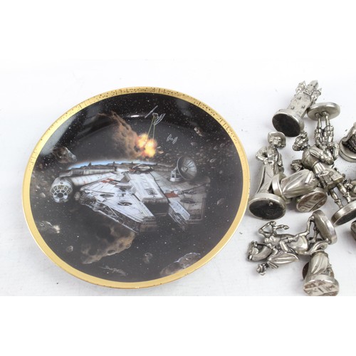 378 - Fantasy Sci-fi Collectables Limited Ed Star Wars Plate Mythical Figurines 579067