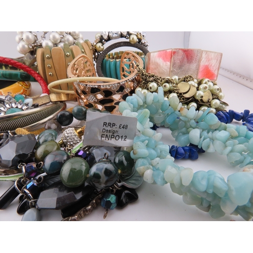 78 - A Collection of Bracelets including Semi Precious Stones A diverse selection incorporating glass bea... 
