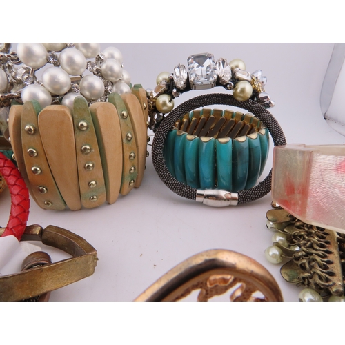 78 - A Collection of Bracelets including Semi Precious Stones A diverse selection incorporating glass bea... 