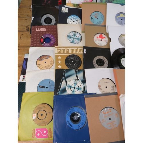 558 - Large collection of 85+ vinyl 7-inch singles (45 RPM records) featuring various artists from multipl... 