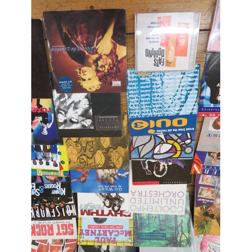 558 - Large collection of 85+ vinyl 7-inch singles (45 RPM records) featuring various artists from multipl... 