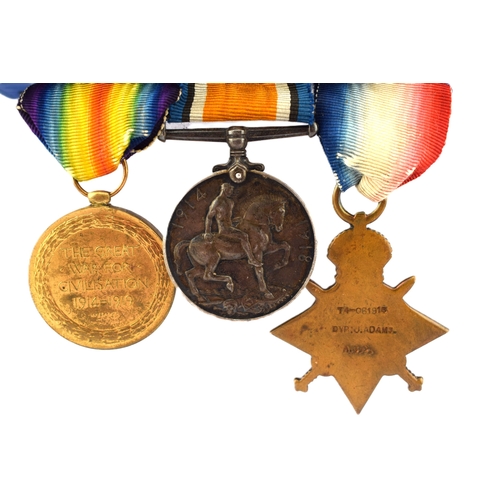 204 - Collection of Three WW1 Medals. Victory Medal , 14-18 Medal and 14-15 Star. Recipiant T4 061915mDr J... 