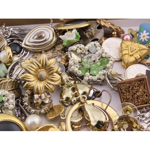 87 - Tray of assorted earrings and small jewellery items A large mixed quantity of earrings and small pie... 