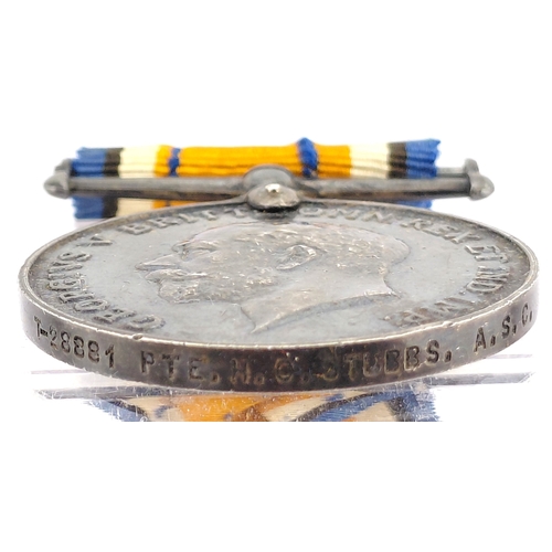 210 - WW1 Victory Medal and 1914-18 Medal awarded to T-28891 Pte H. J Stubbs ASC  (Bag 27)