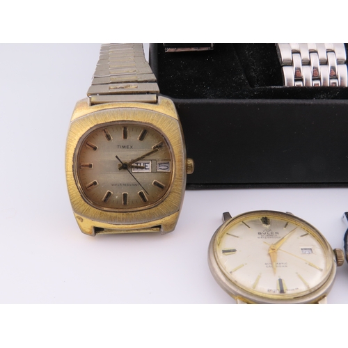 150 - Collection of eight wristwatches mechanical and quartz examples, boxed pieces, silver tone bracelets... 