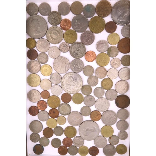 156 - Collection of world coins  varied world coinage from multiple countries and metals.