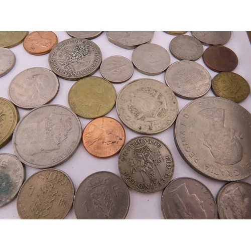 156 - Collection of world coins  varied world coinage from multiple countries and metals.