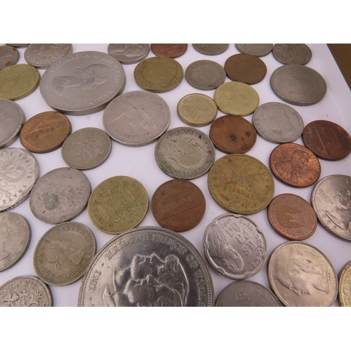 156 - Collection of world coins  varied world coinage from multiple countries and metals.