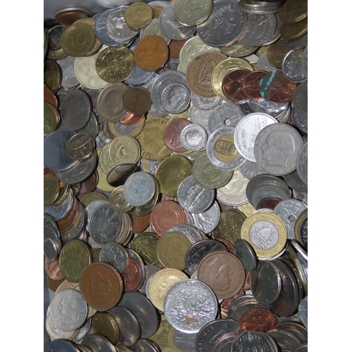 158 - Large quantity of world coins  extensive mixed accumulation of global coinage.