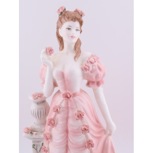 168 - Coalport limited edition English Rose Pretty Jessica  pink gown with rose details, LE of 1000.