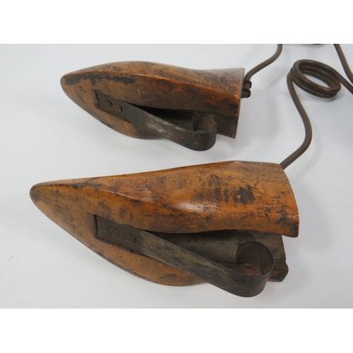 267 - Collection of vintage wooden shoe lasts and hand grips