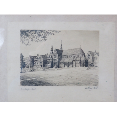 284 - Collection of original artwork and vintage Shirley House School certificates from 1945