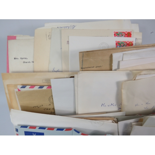 285 - Large collection of empty envelopes and vintage stamps including international airmail