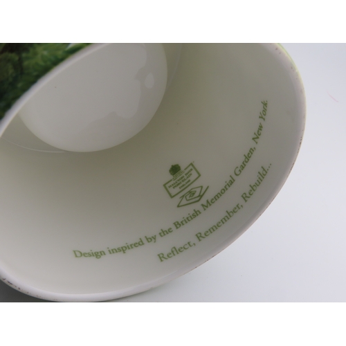 191 - Halcyon Days fine bone china cache pot and matching smaller tea light holder from the British Memori... 