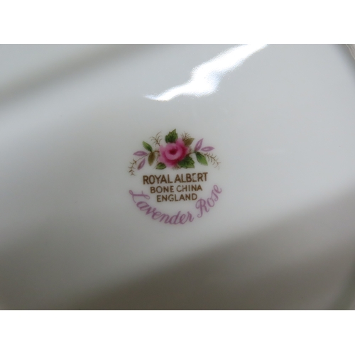 193 - Royal Albert Lavender Rose dinner and tea ware comprising approximately thirty one pieces, the servi... 