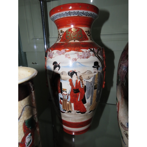 199 - Collection of Japanese Satsuma style vases and jars, ten items in total, profusely decorated with fi... 