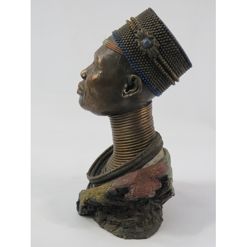 243 - Group of decorative busts and figures, tallest approx 11 inches.