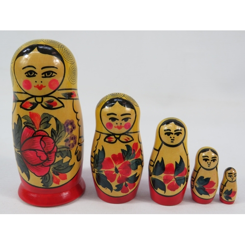 249 - Set of nesting dolls incl. Santa, tallest approx 6 inches
