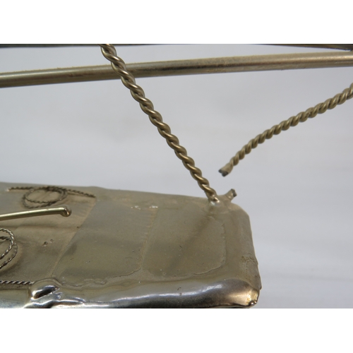 253 - Metal sailboat model approx 18h x 20w x 3d inches