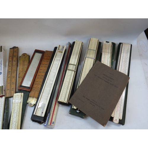 340 - Stationary Items Desk Tools Technical Drawing Vintage Rulers & Measuring  2321340