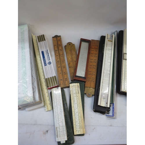 340 - Stationary Items Desk Tools Technical Drawing Vintage Rulers & Measuring  2321340