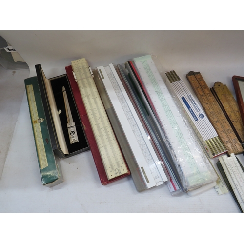 340 - Stationary Items Desk Tools Technical Drawing Vintage Rulers & Measuring  2321340