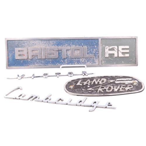 311 - A selection of vintage motor car badges and emblems including examples by Bristol, Victor, Land Rove... 