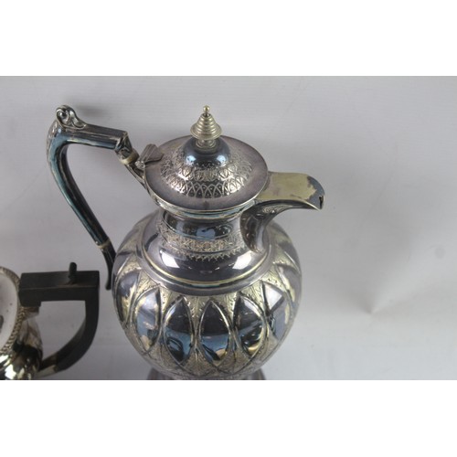 210 - Vintage Silver Plate Teapot Pair Pitcher Toast Rack 2373g  566739