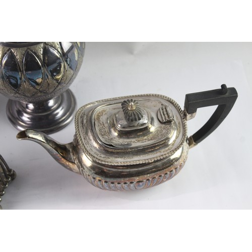 210 - Vintage Silver Plate Teapot Pair Pitcher Toast Rack 2373g  566739