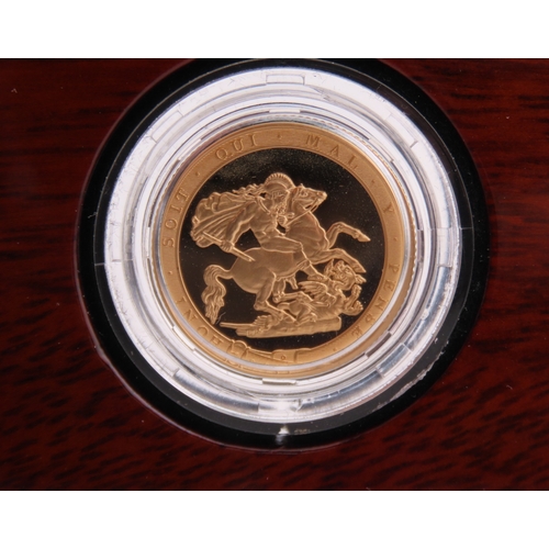 101 - A 2017 United Kingdom gold piedfort Sovereign, struck in 22 carat gold to proof standard. The obvers... 