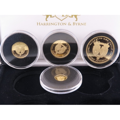 106 - A 2017 Alderney Platinum Wedding Gold Proof Sovereign Collection, comprising four gold proof coins i... 