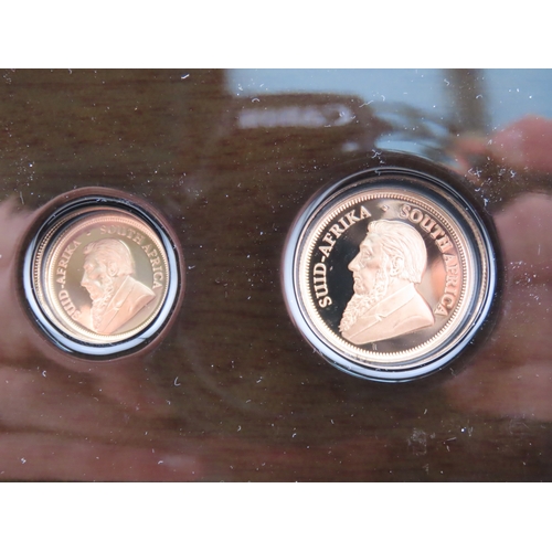 107 - A 2017 South Africa 50th Anniversary Gold Proof Krugerrand four coin collection, comprising quarter ... 