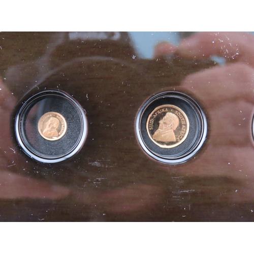 107 - A 2017 South Africa 50th Anniversary Gold Proof Krugerrand four coin collection, comprising quarter ... 