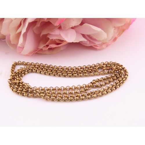 180 - 9ct Gold Belcher Chain. Of uniform oval links fitted with a lobster clasp. Length 22 inches. Gross w... 