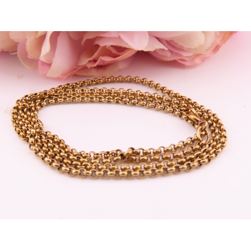 180 - 9ct Gold Belcher Chain. Of uniform oval links fitted with a lobster clasp. Length 22 inches. Gross w... 