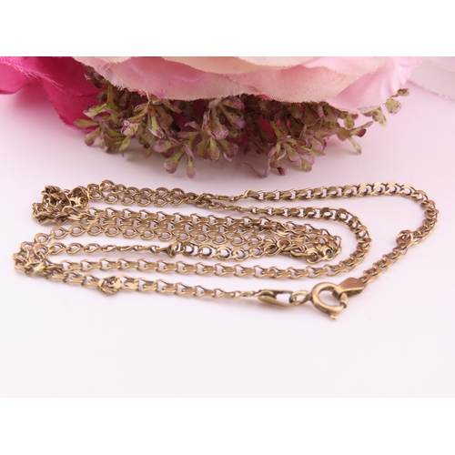 181 - 9ct Gold Curb Link Chain. Of graduated links fitted with a lobster clasp. Length 22 inches. Gross we... 